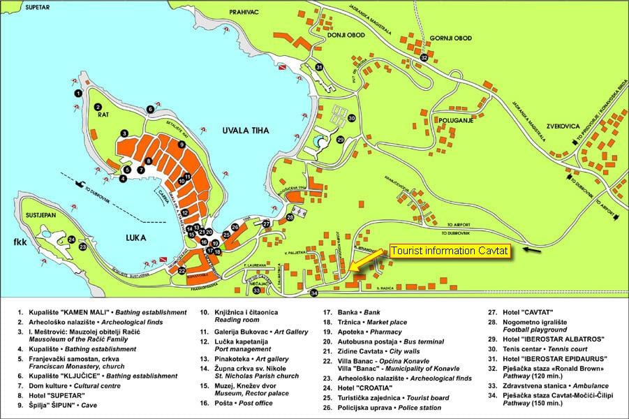 نقشه cavtat کرواسی 