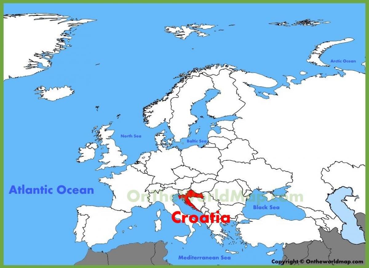 کرواسی محل بر روی نقشه جهان