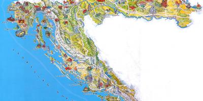 کرواسی جاذبه های توریستی نقشه