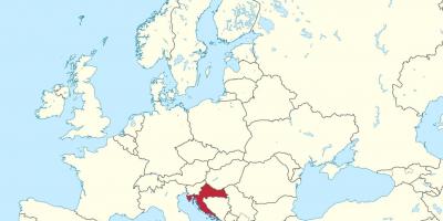 کرواسی در نقشه اروپا